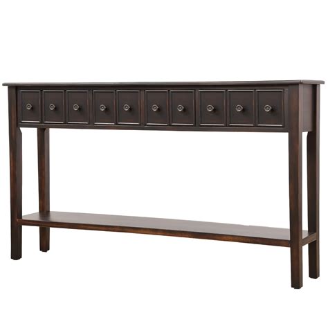 60 sofa table - Safavieh Bartholomew Mid-Century Scandinavian Lacquer Console Table, Dark Brown by Safavieh (85) $400. Mallory Smoked Glass Living Room Sofa Table, Gold by Best Master Furniture (49) $247. Cortesi Home Juan Console Table, Brushed Gold and Glass by Cortesi Home (99) $247. Press Stainless Steel Console Table, Silver by LexMod (81) …